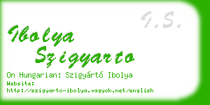 ibolya szigyarto business card