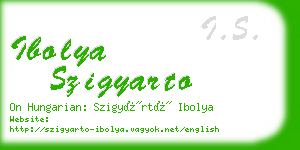 ibolya szigyarto business card